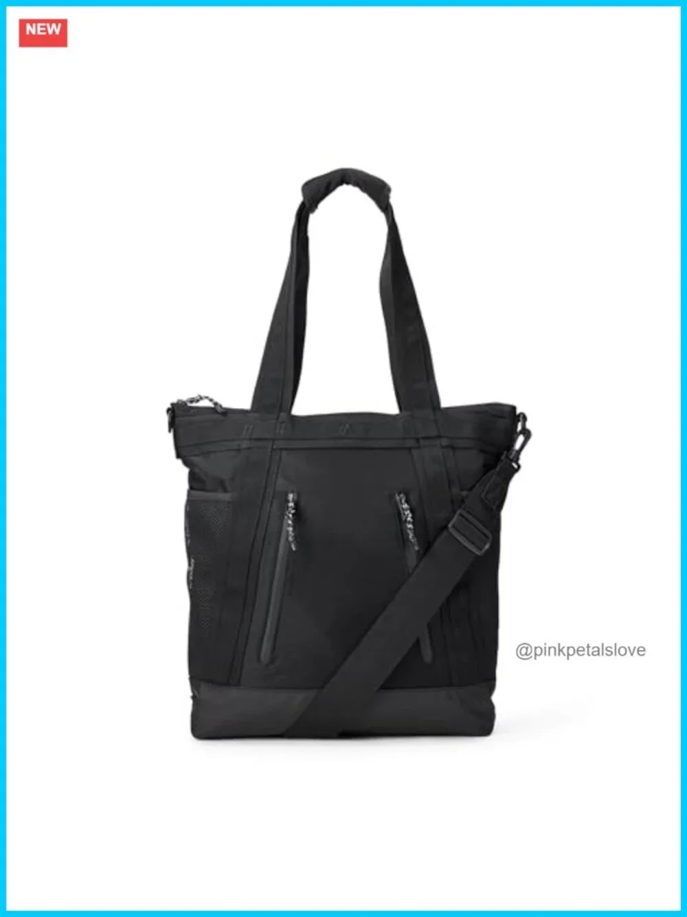 Convertible Nylon Backpack Tote with Adjustable Straps